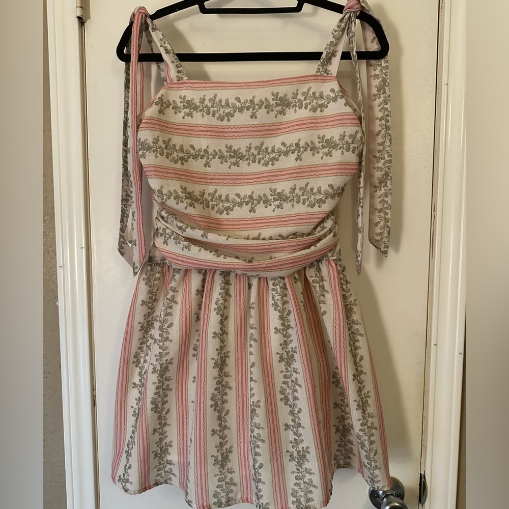 Chic Striped Pink and Cream Dress
